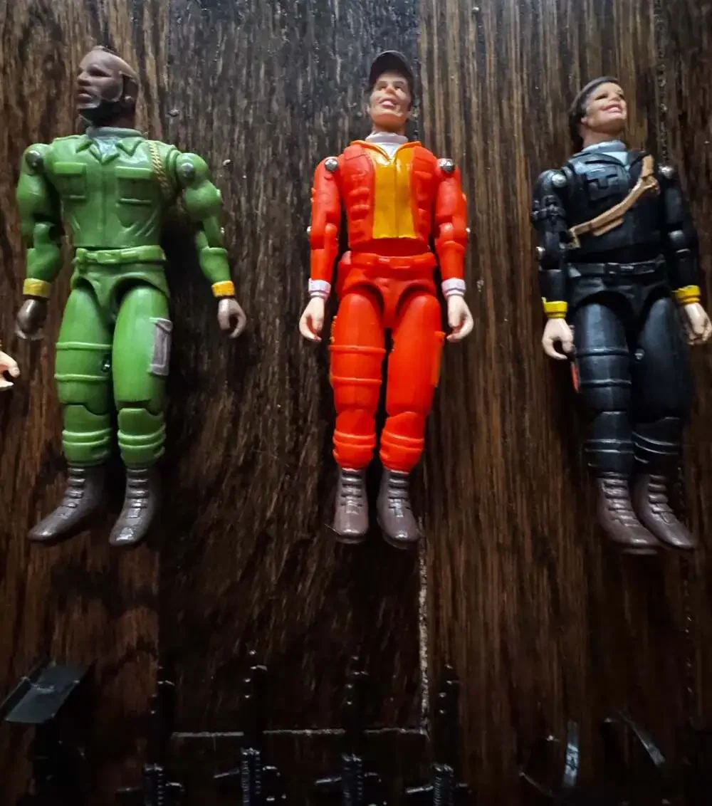 VTG 1983 Galoob The A-Team 4 Action Figures and Accessories LOT NEARLY COMPLETE